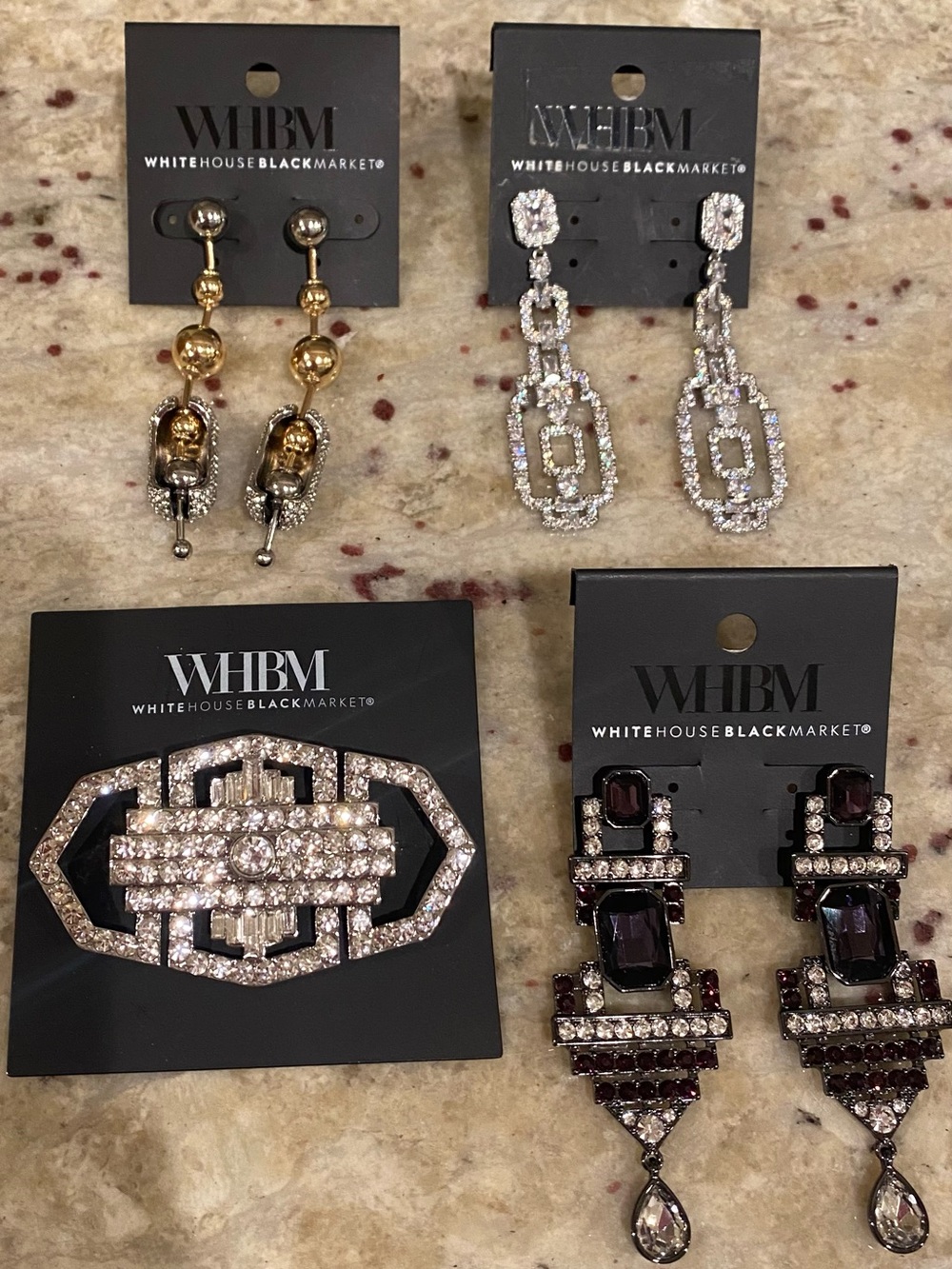 WHBM Earring and Brooch assortment- Stunning NWT